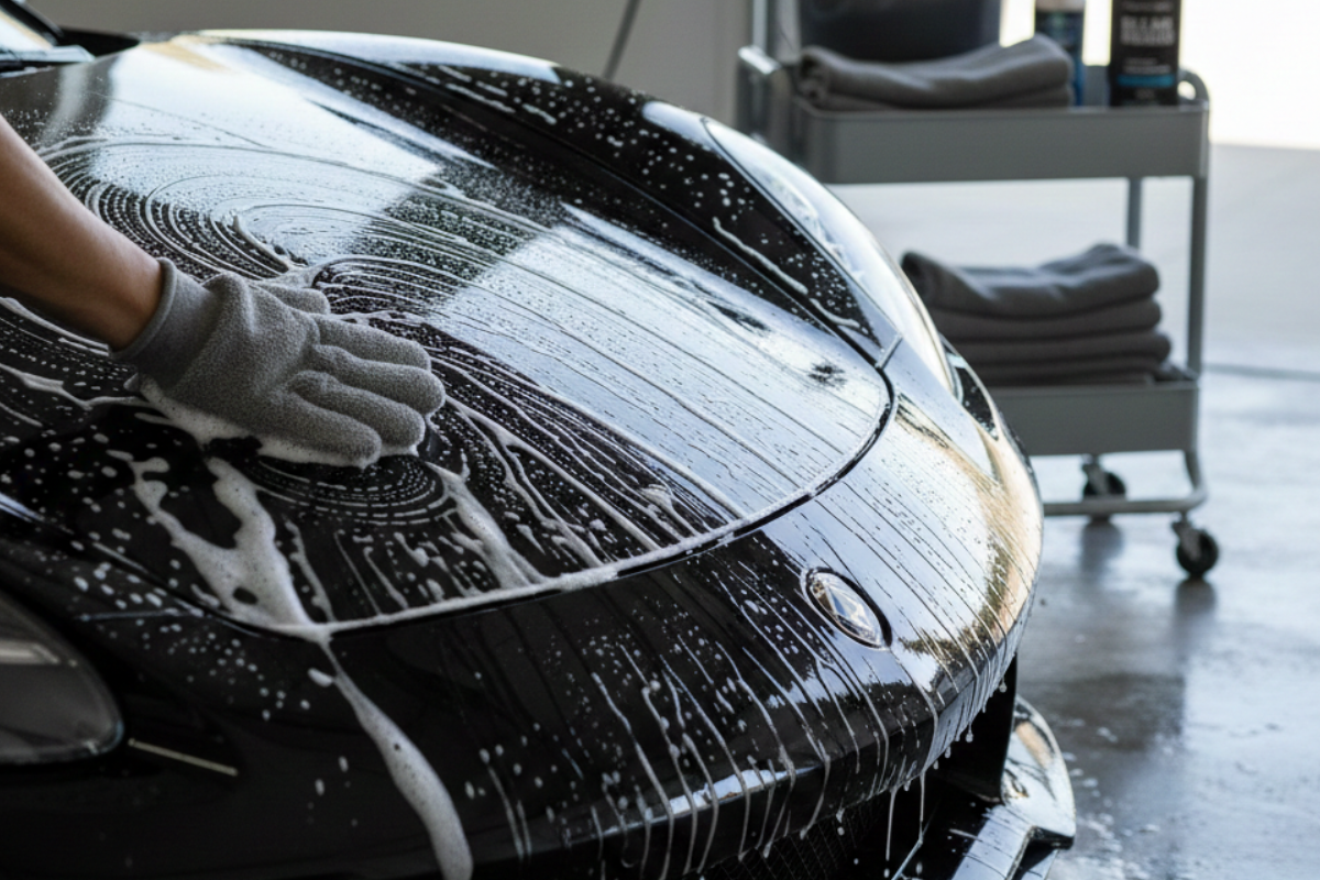 Cómo lavar un coche negro sin rayarlo