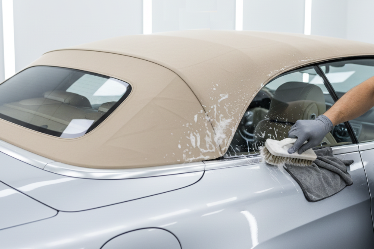 Cómo limpiar la capota de tela o lona de un coche descapotable