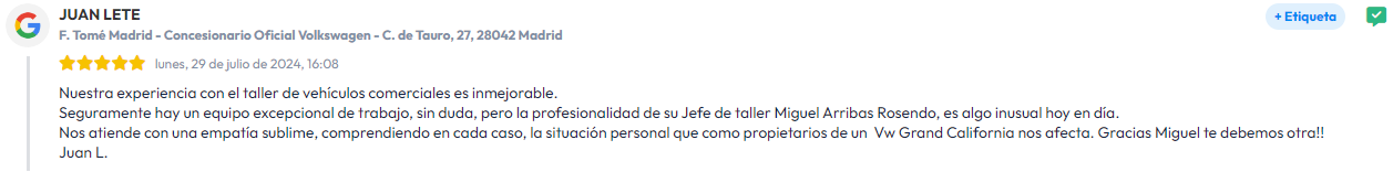 Experiencia Post-Venta en ftome